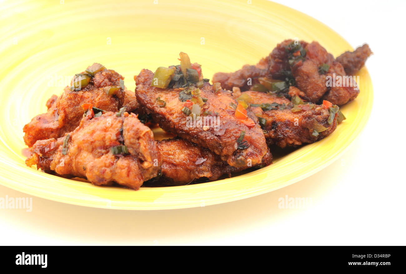 Spicy chicken wings for a yummy snack Stock Photo