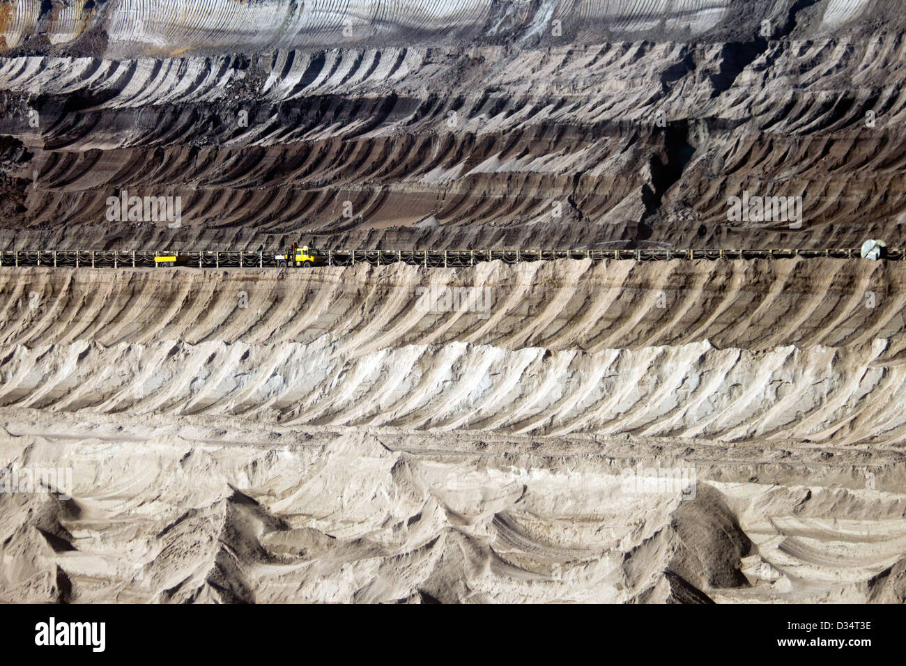 Brown coal open pit mine in Garzweiler, Germany Stock Photo