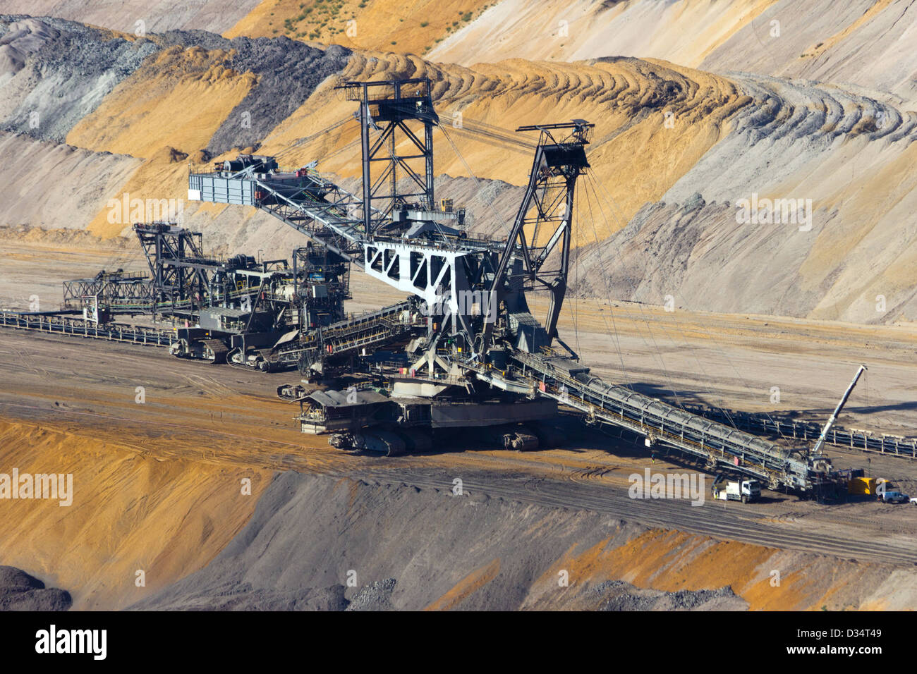 Brown coal open pit mine. Garzweiler, Germany Stock Photo