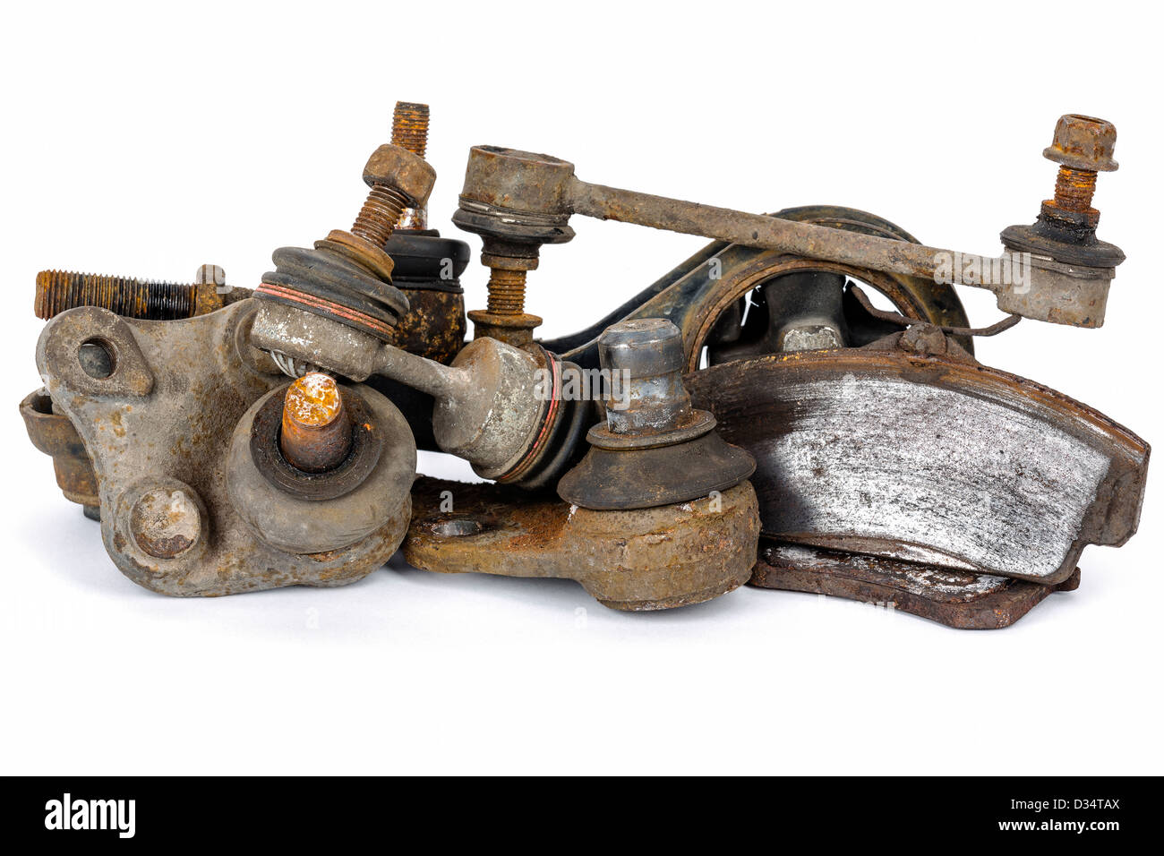 Worn out suspension auto parts Stock Photo Alamy