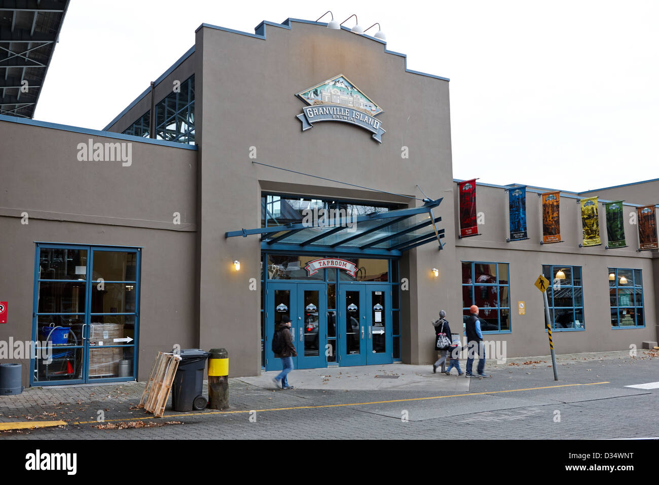 granville island brewing company taproom Vancouver BC Canada Stock