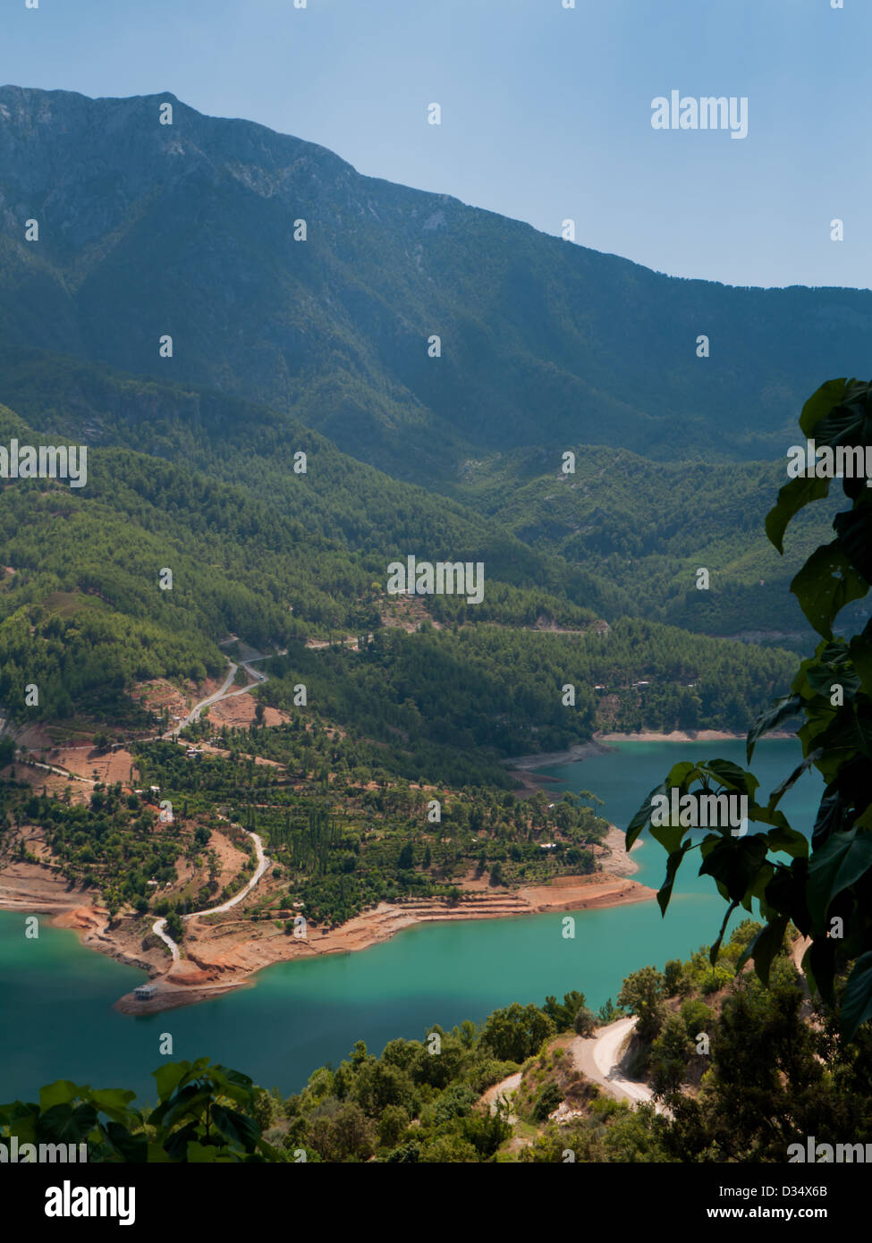 View of Dim Lake from Şifa Tarlasi retreat, near Alanya, Turkey. Stock Photo