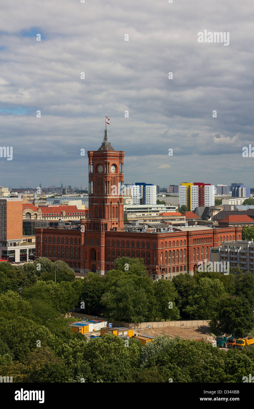 Rotes Rathaus, seat of the mayor of Berlin, Germany. Stock Photo