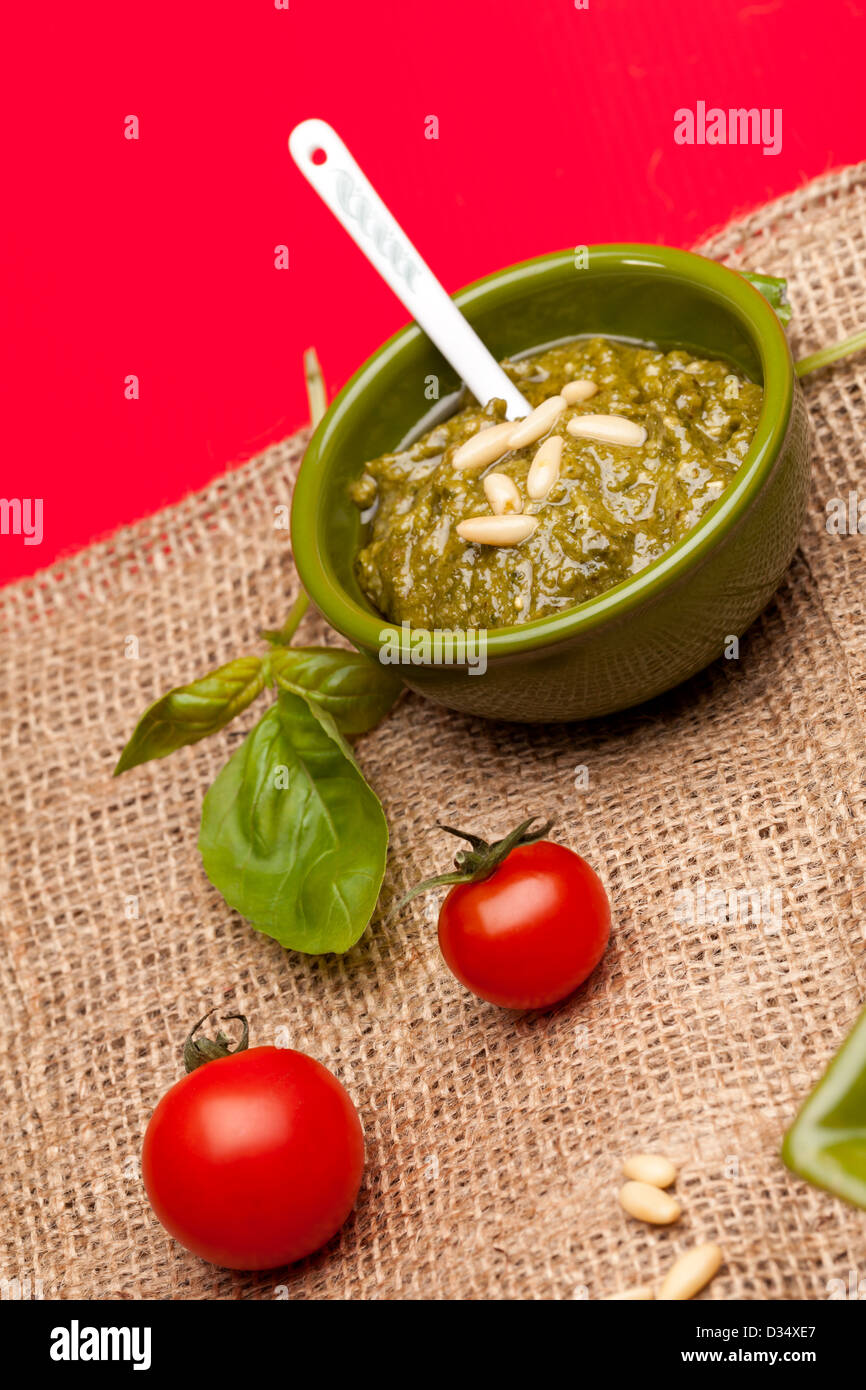 Italian Pesto Sauce Stock Photo Alamy