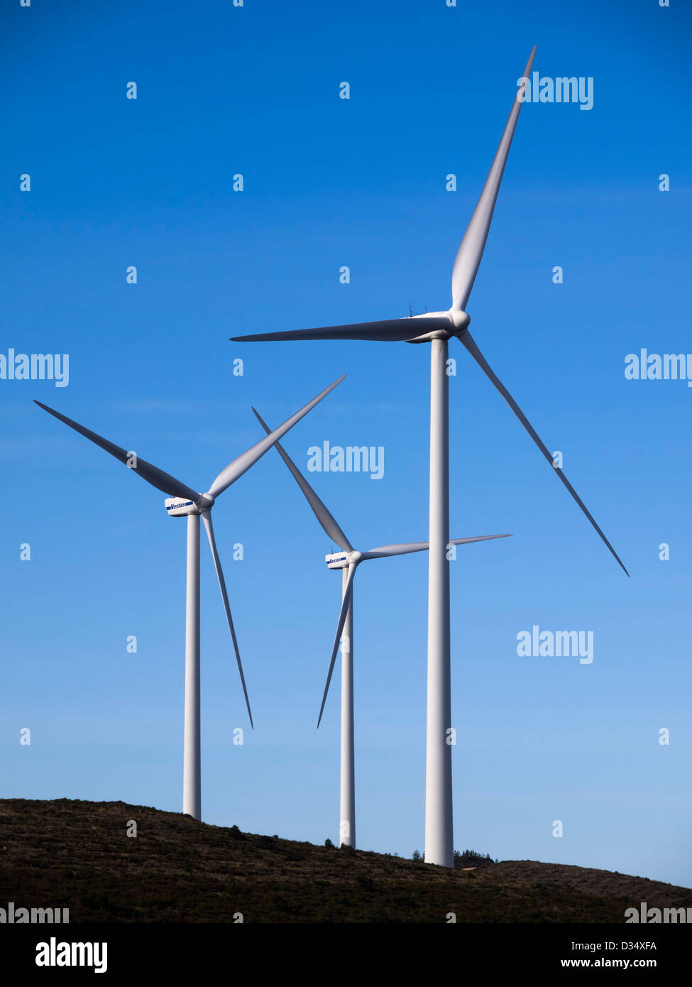 Wind turbine farm Stock Photo