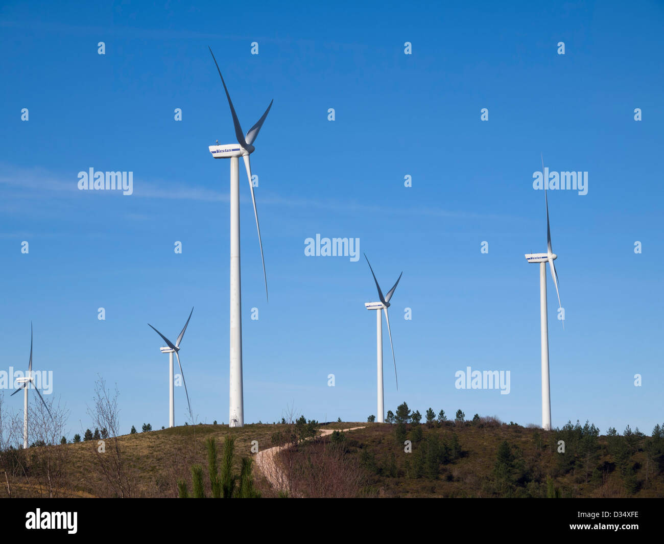 Wind turbine farm Stock Photo