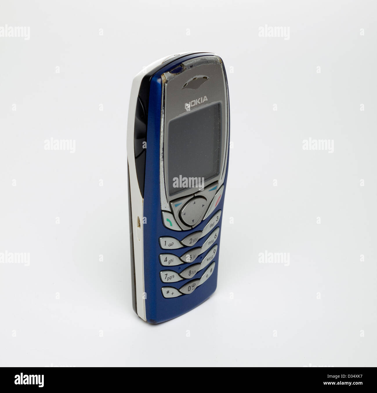 Old Nokia mobile phone isolated on white background Stock Photo