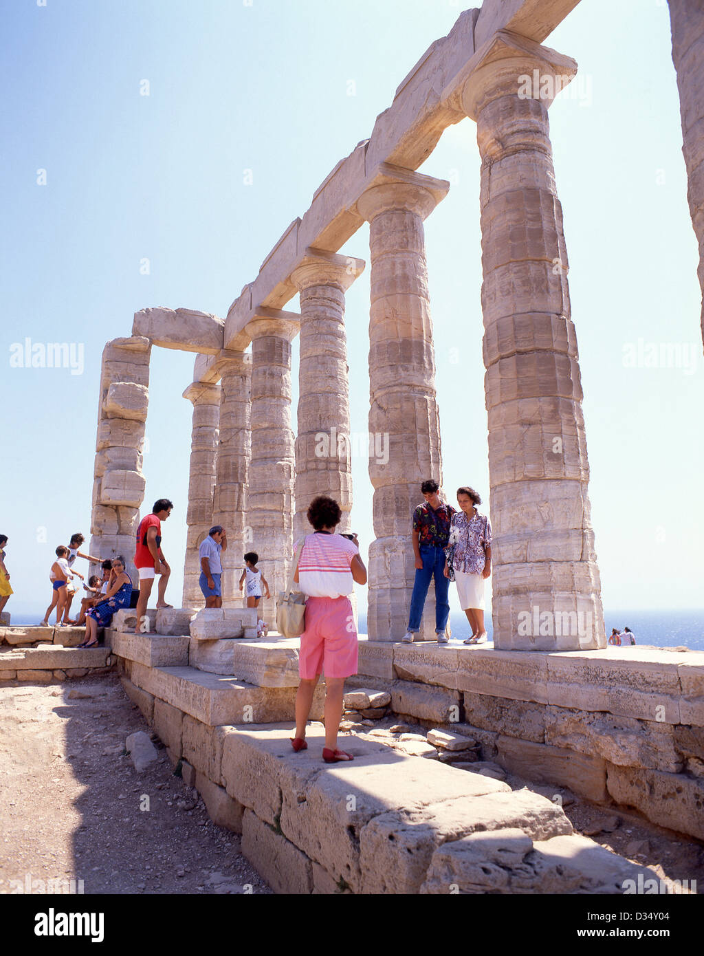 Temple of Poseidon at Cape Sounion, Attica Region, Greece Stock Photo ...