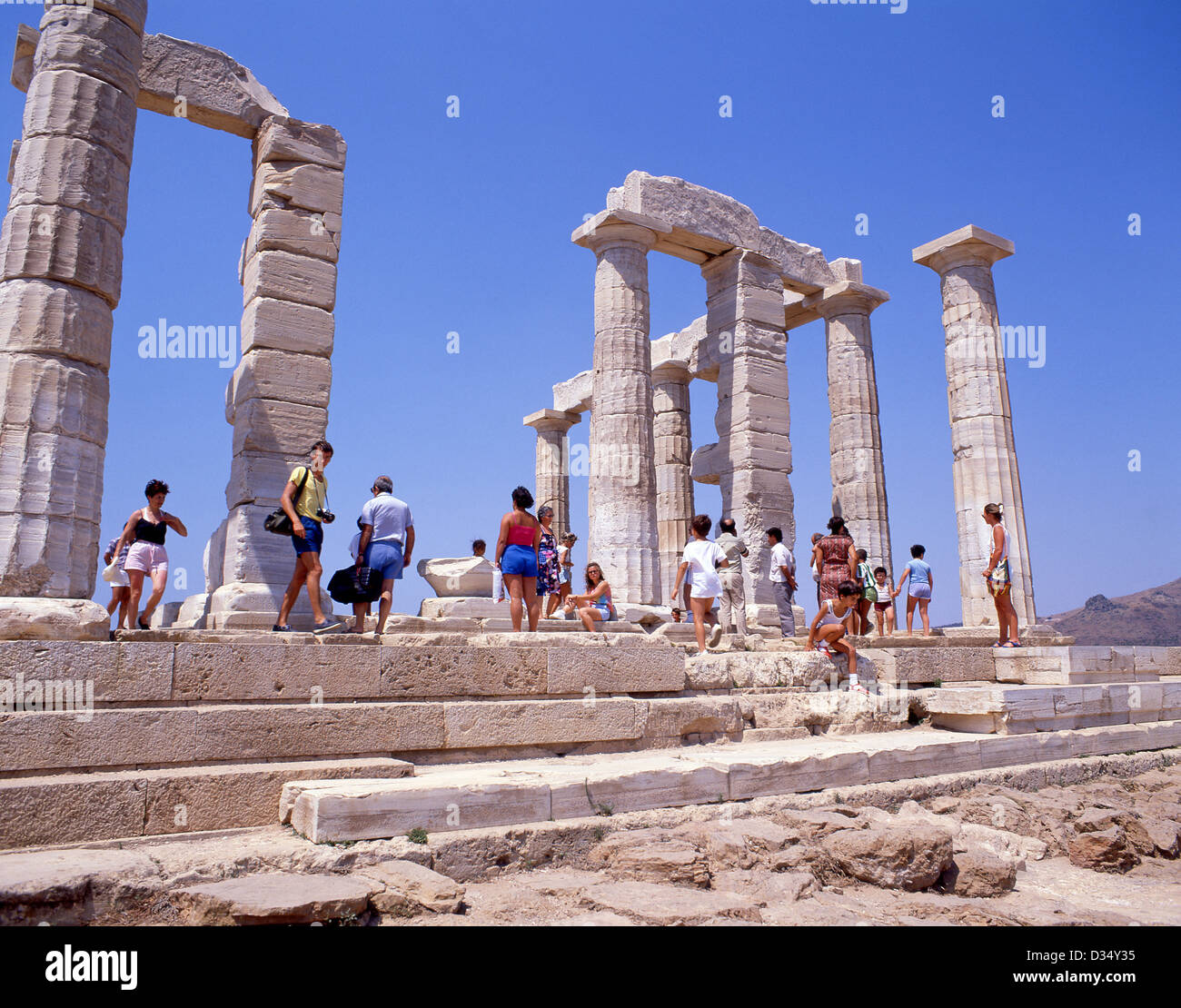Temple of Poseidon at Cape Sounion, Attica Region, Greece Stock Photo ...
