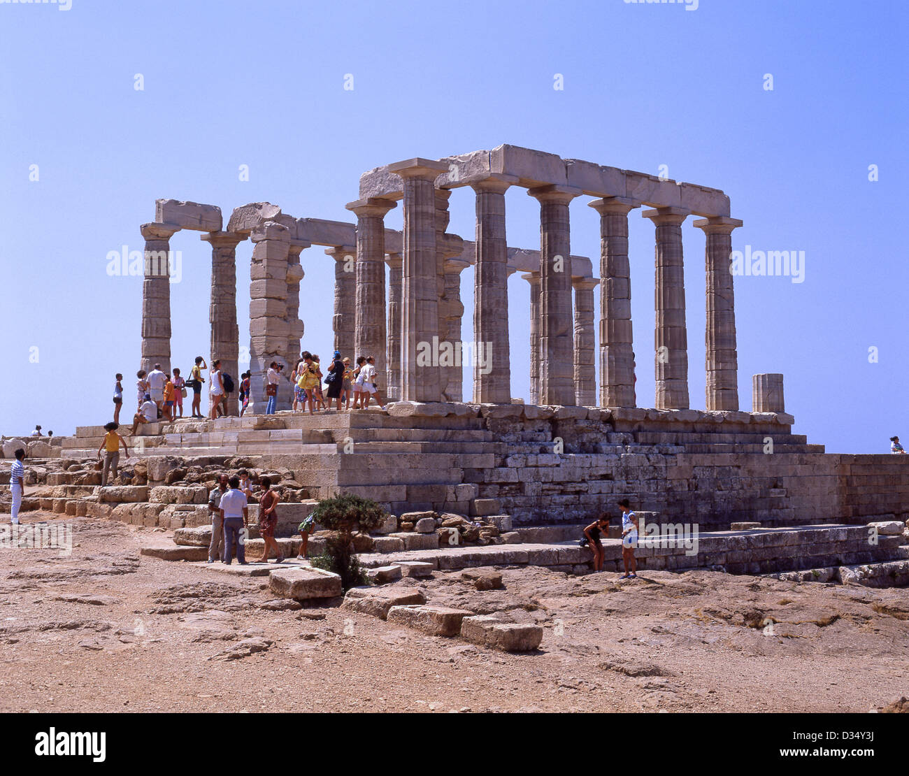 Temple of Poseidon at Cape Sounion, Attica Region, Greece Stock Photo ...