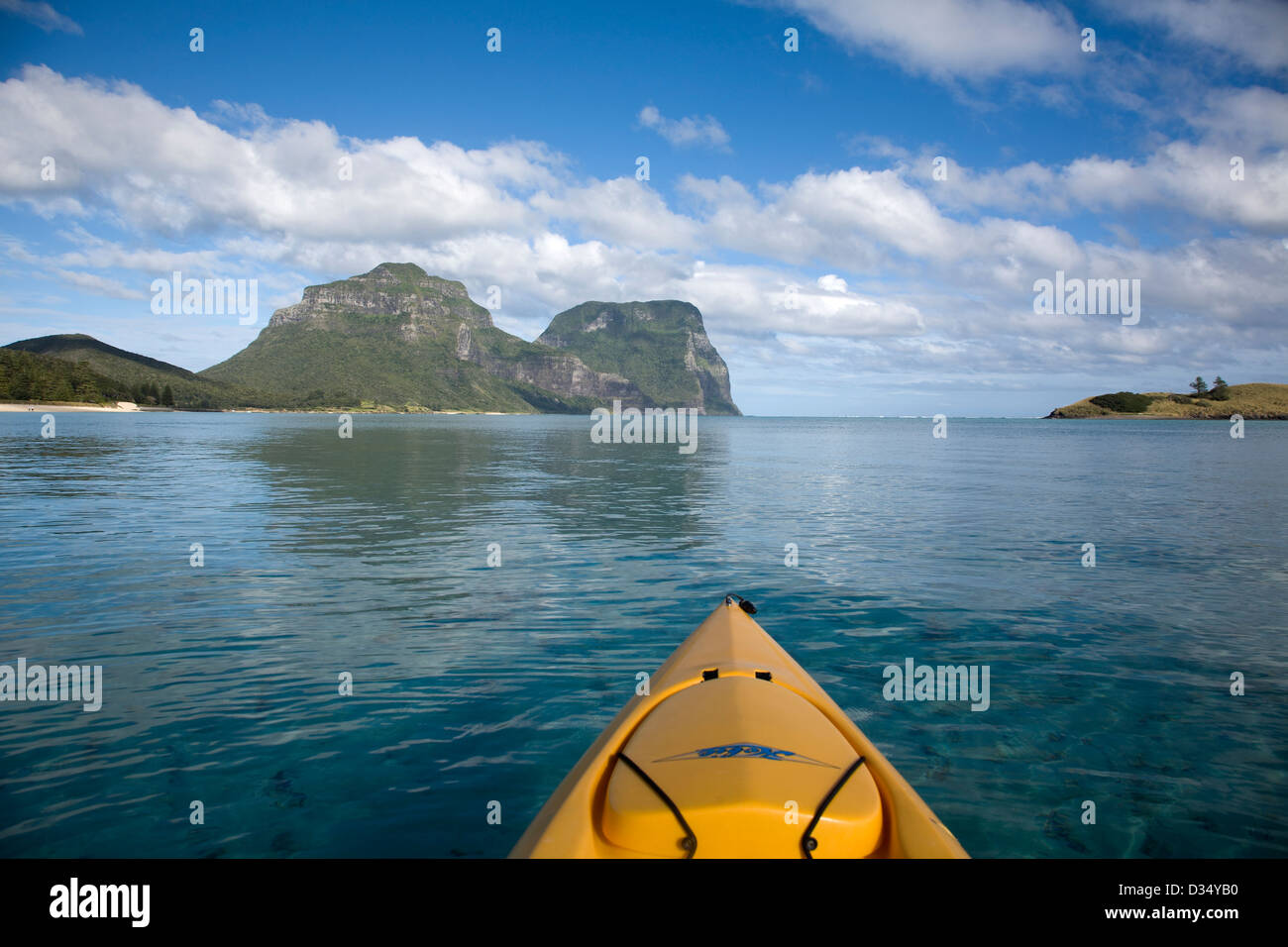 Kayak on The Lagoon Lord Howe Island New South Wales Australia Stock