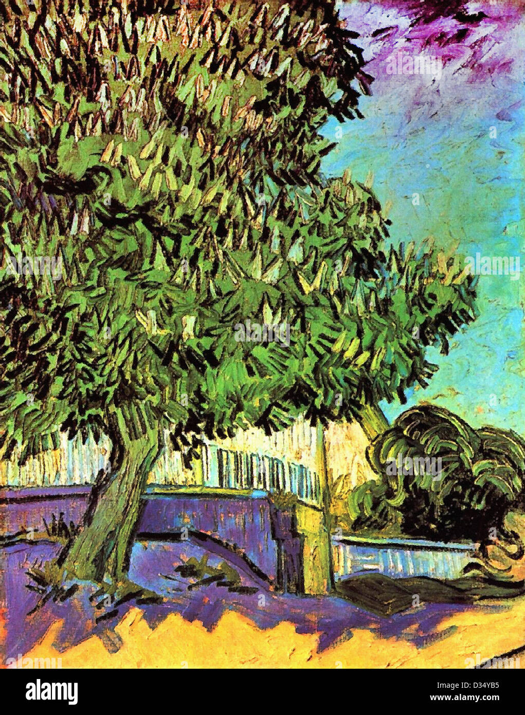 Vincent van Gogh, Chestnut Tree in Blossom. 1890. Post-Impressionism. Oil on canvas. Rijksmuseum Kröller-Müller, Otterlo Stock Photo