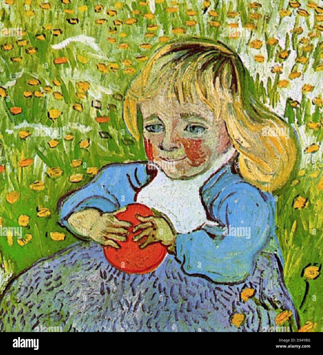 Vincent van Gogh, Child with Orange. 1890. Post-Impressionism. Oil on  canvas. Place of Creation: Saint-Rémy-Blanzy, France Stock Photo - Alamy