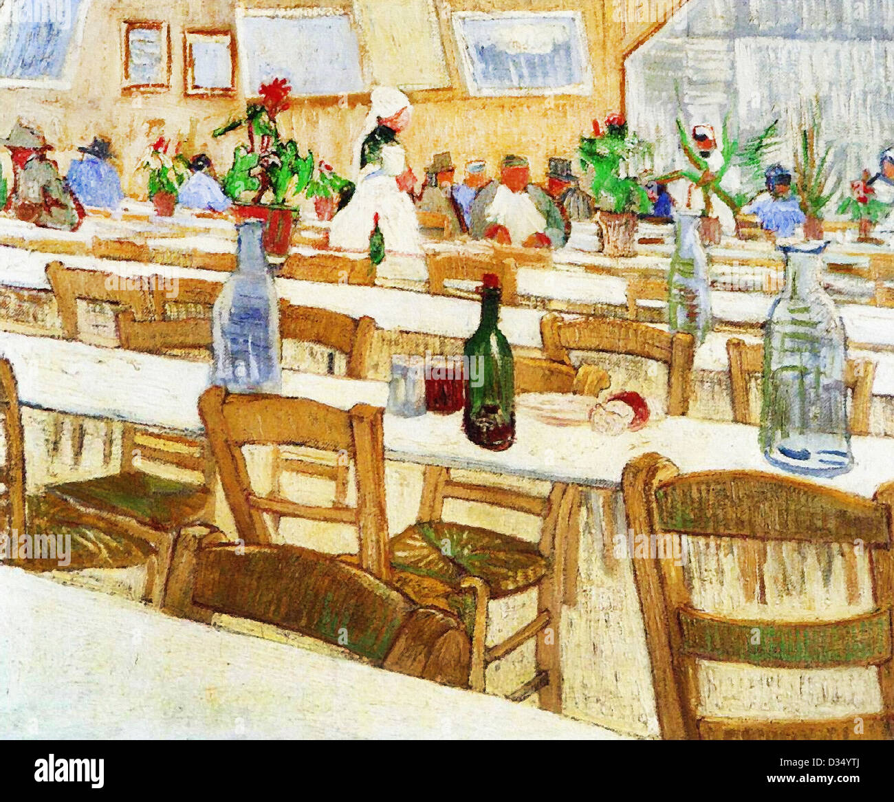 Vincent van Gogh, Interior of a Restaurant. 1887. Post-Impressionism. Oil  on canvas. Place of Creation: Paris, France Stock Photo - Alamy