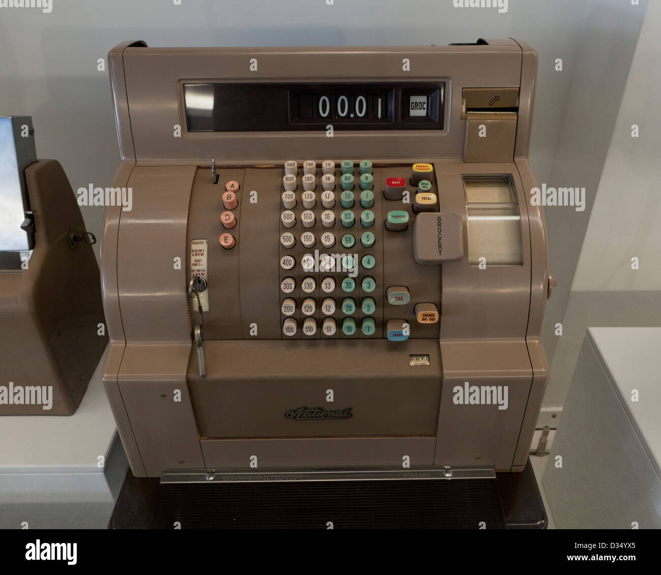 Vintage cash register - circa 1959 Stock Photo