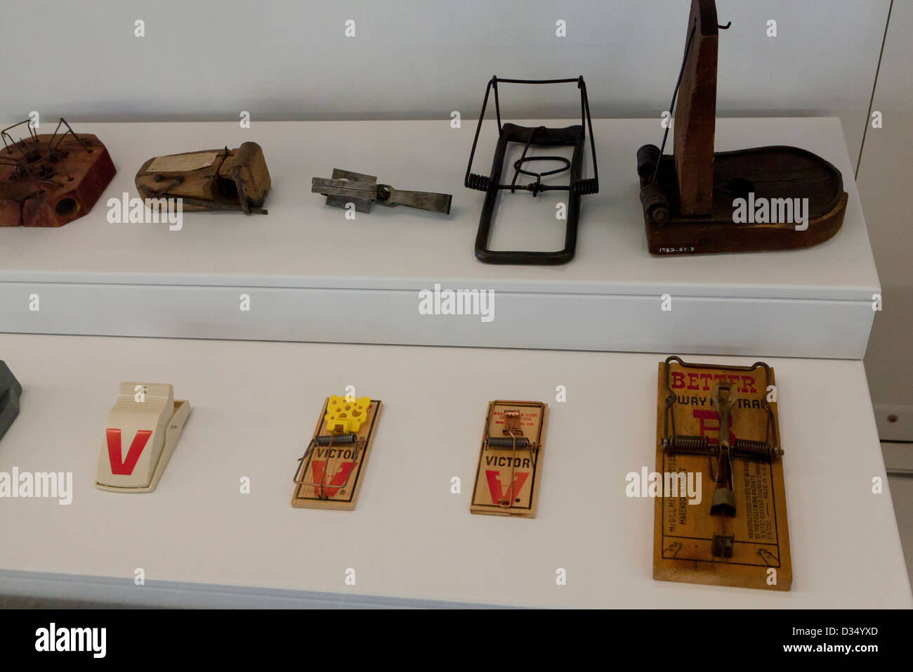 Various mousetrap designs Stock Photo