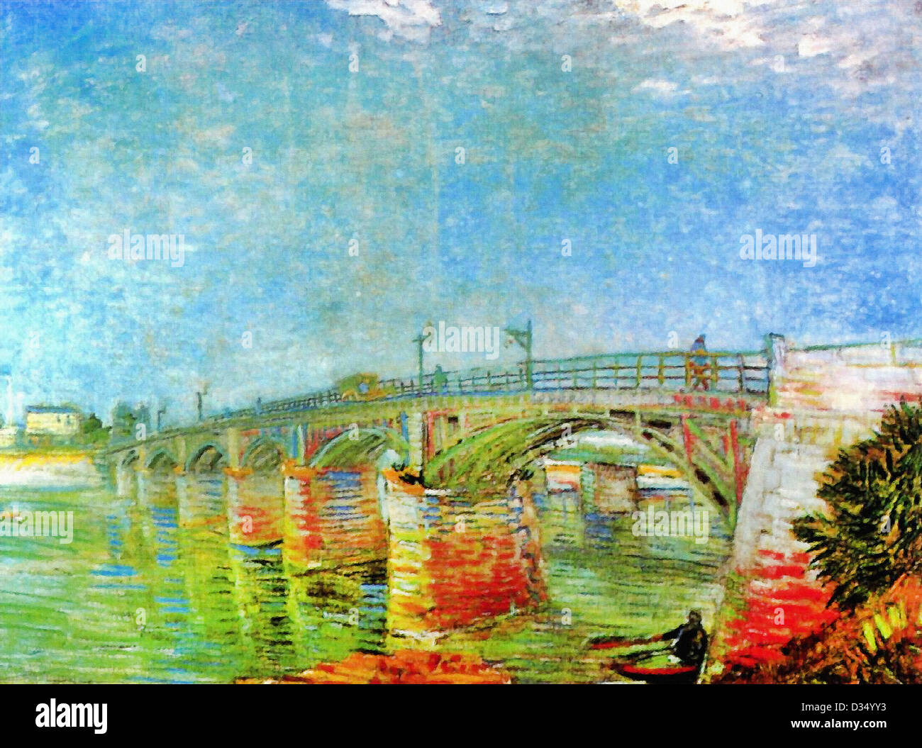 Vincent van Gogh, The Seine Bridge at Asnieres. 1887. Post ...