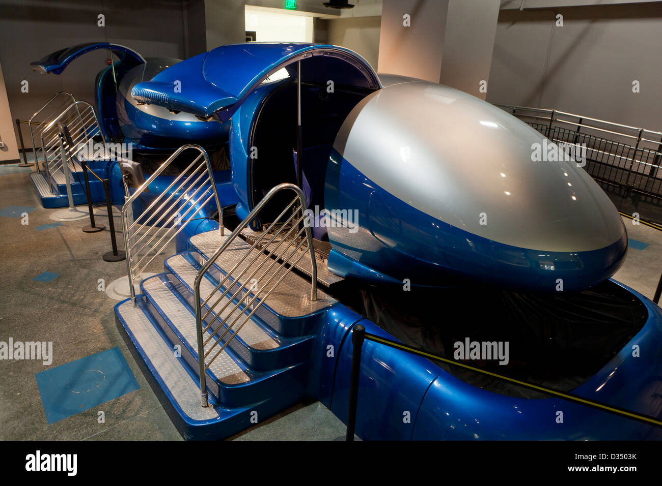 Simulation ride chamber pods Stock Photo