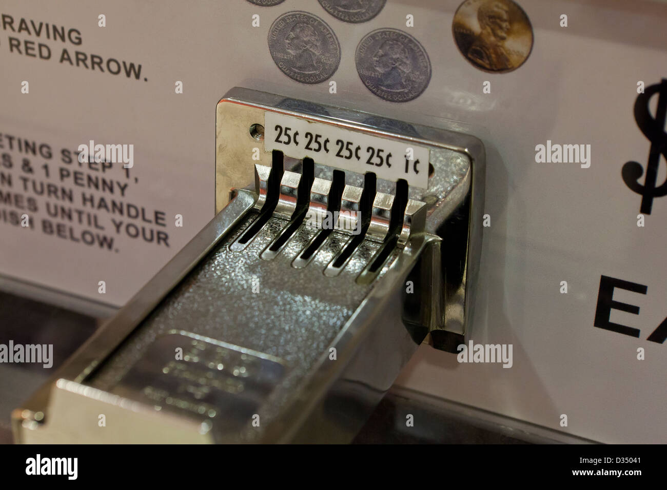 Coin deposit receptacle Stock Photo Alamy