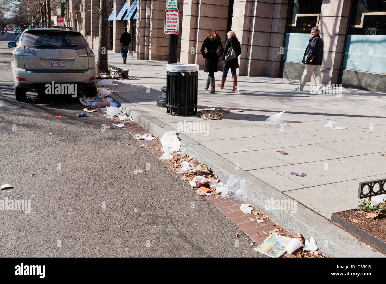 Roadside litter - USA Stock Photo