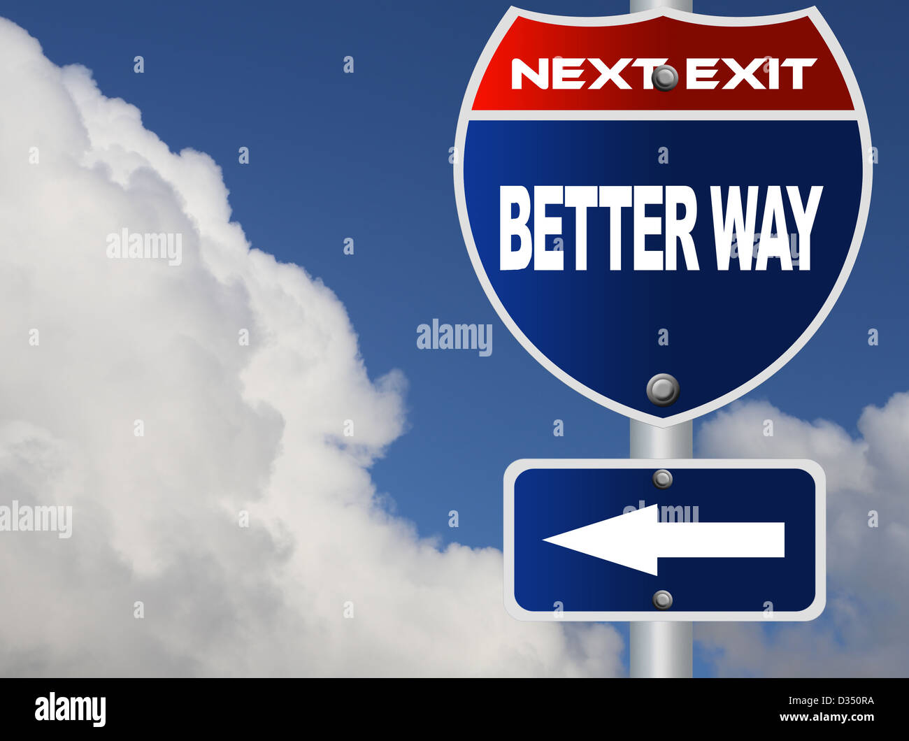Better way road sign Stock Photo - Alamy
