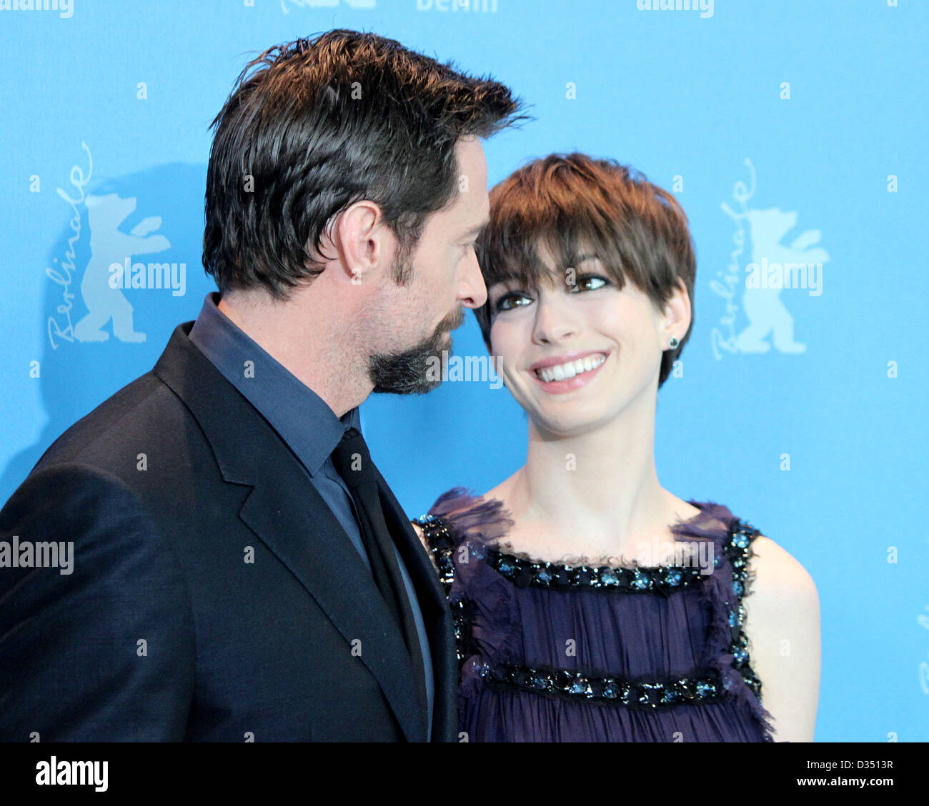 Hugh Jackman; Anne Hathaway - Photocall LES MISERABLES im Hyatt Hotel