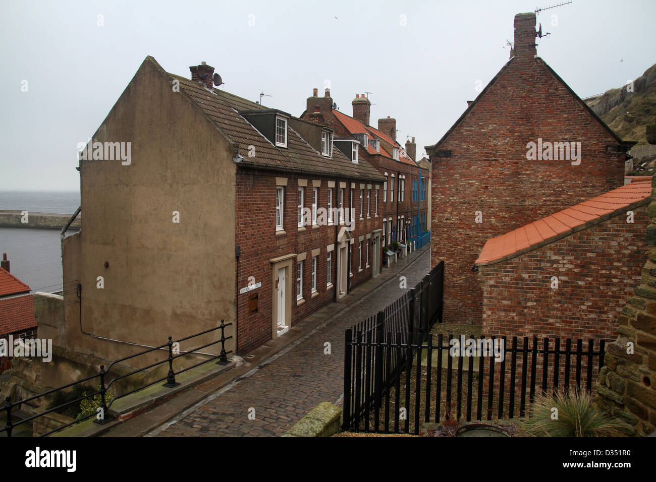 Street in Whitby, North Yorkshire. Stock Photo
