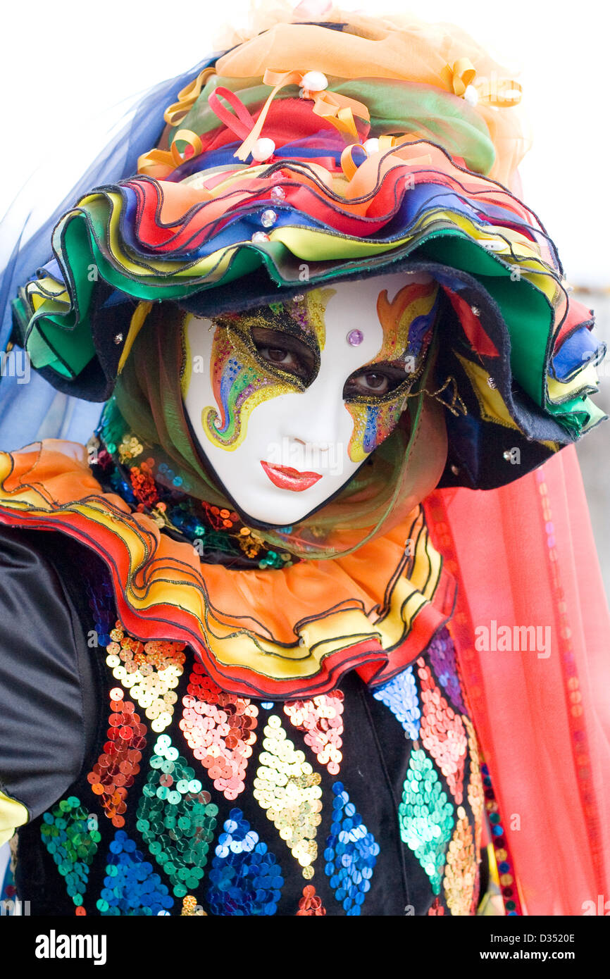 Traditional masks being worn at the carnival of Venice in San
