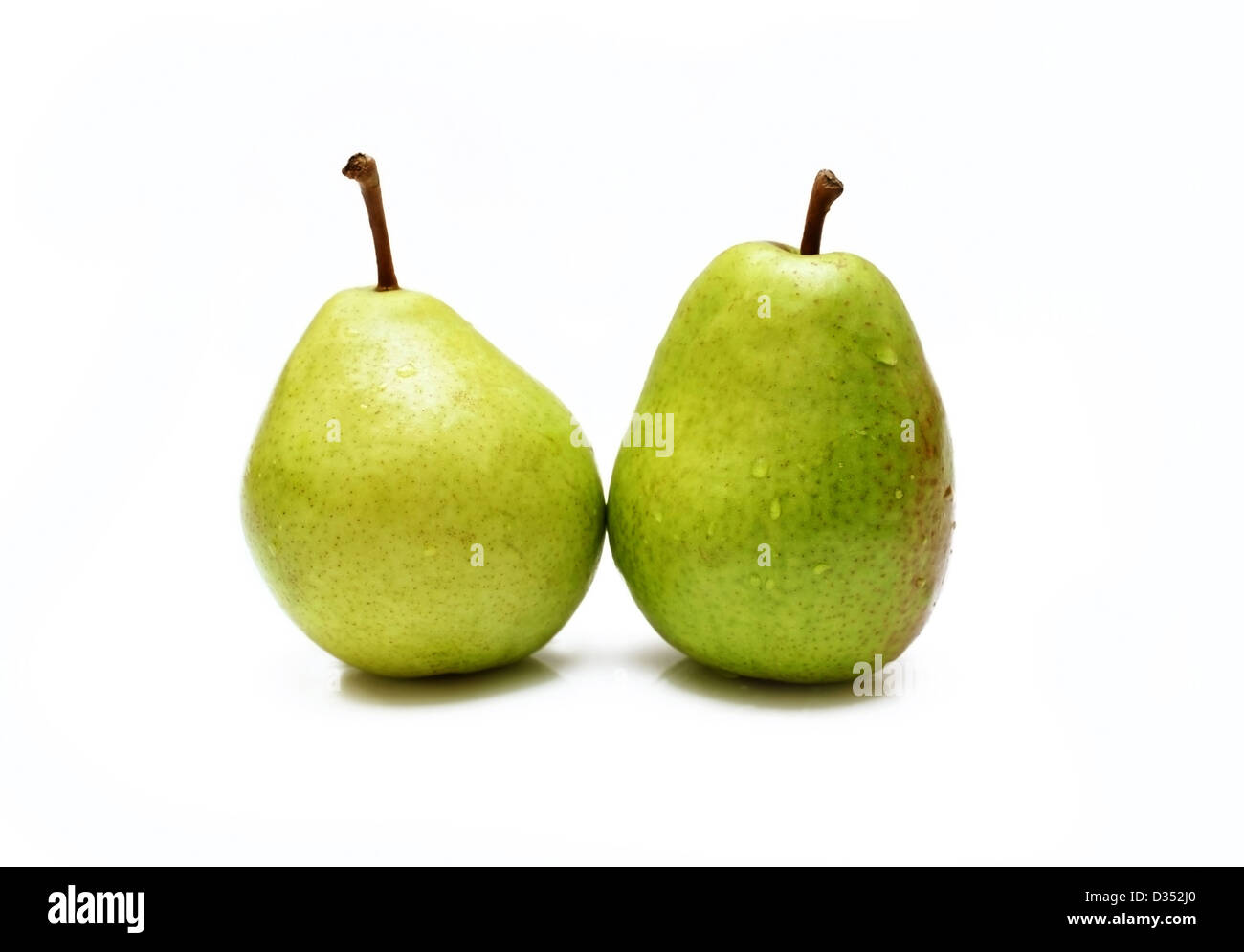 two pears isolated on white background Stock Photo
