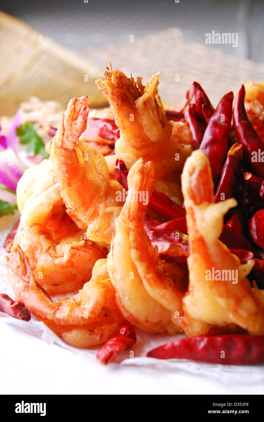 food in china--fried shrimp Stock Photo - Alamy