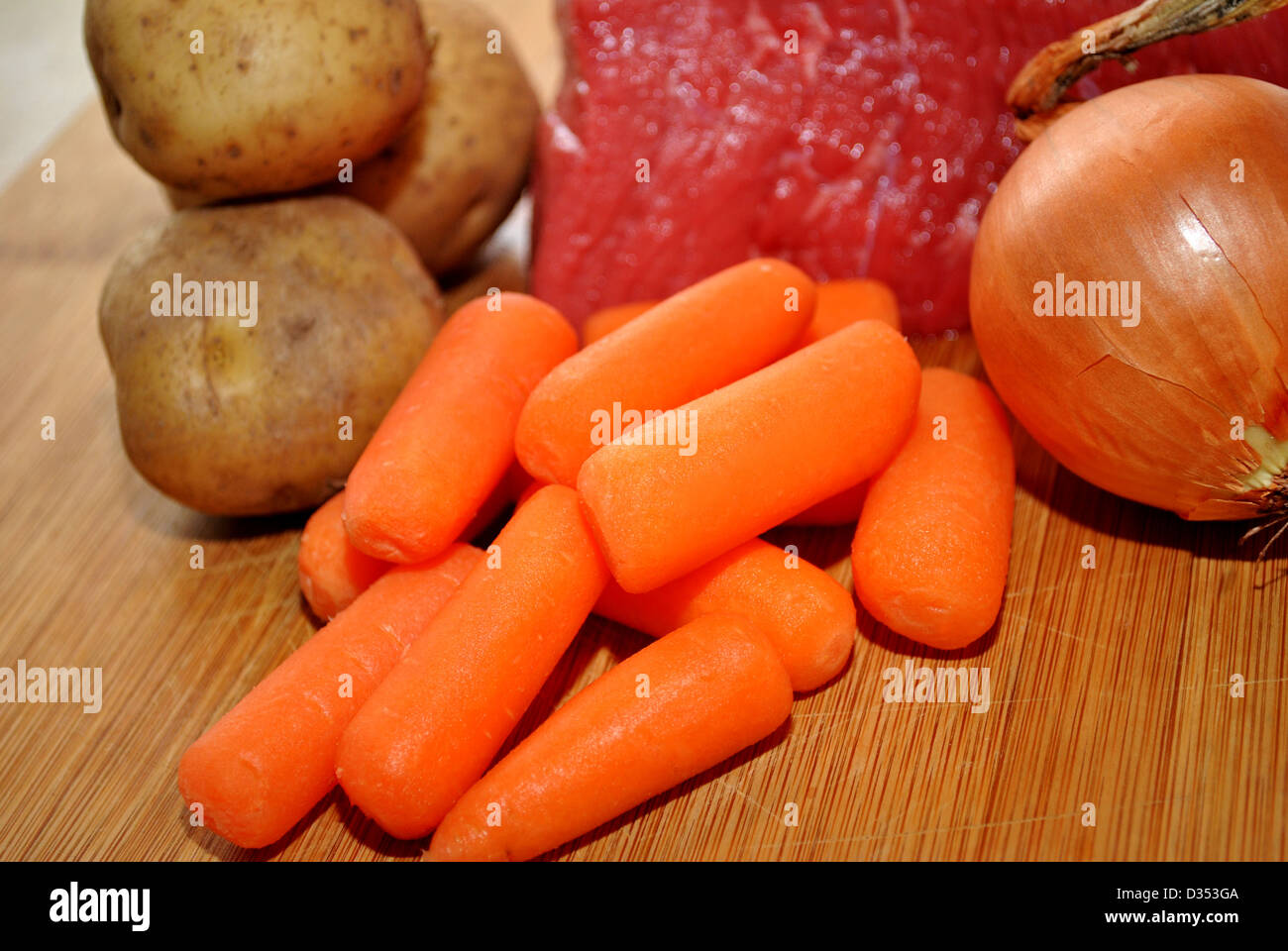 Fresh Stew Ingredients Stock Photo Alamy