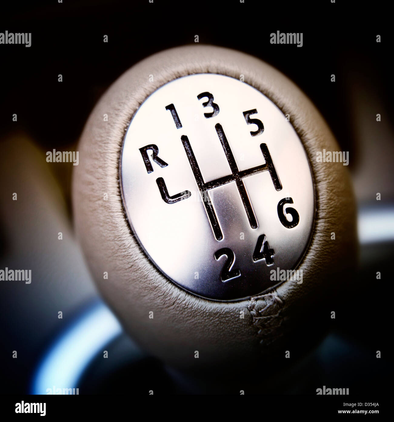 Closeup of a car gear lever Stock Photo Alamy