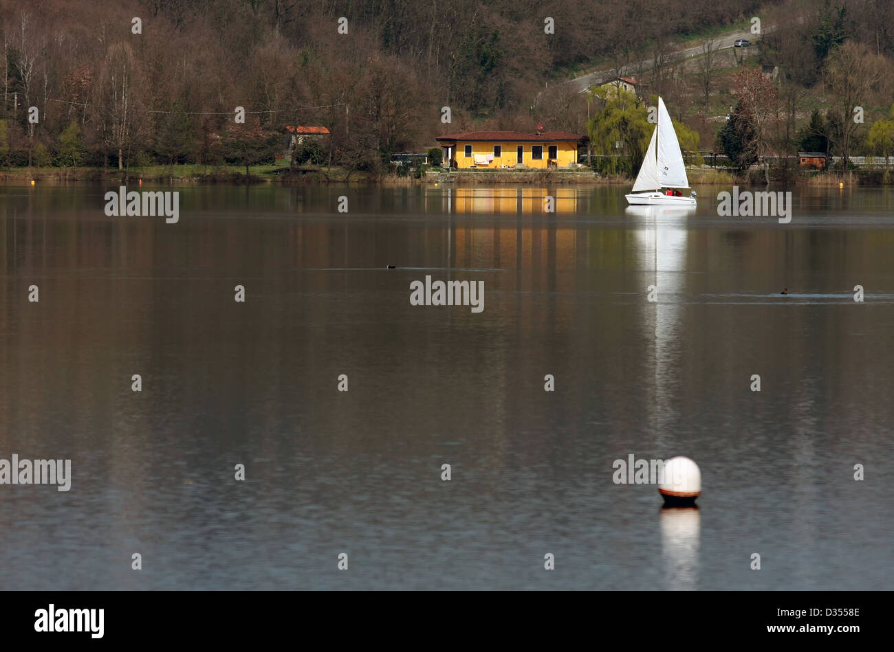 Italy, Piedmont (Piemonte) region, Viverone Lake Stock Photo