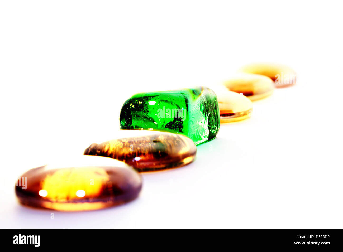 Colourful Drugs in line - differential colour Stock Photo
