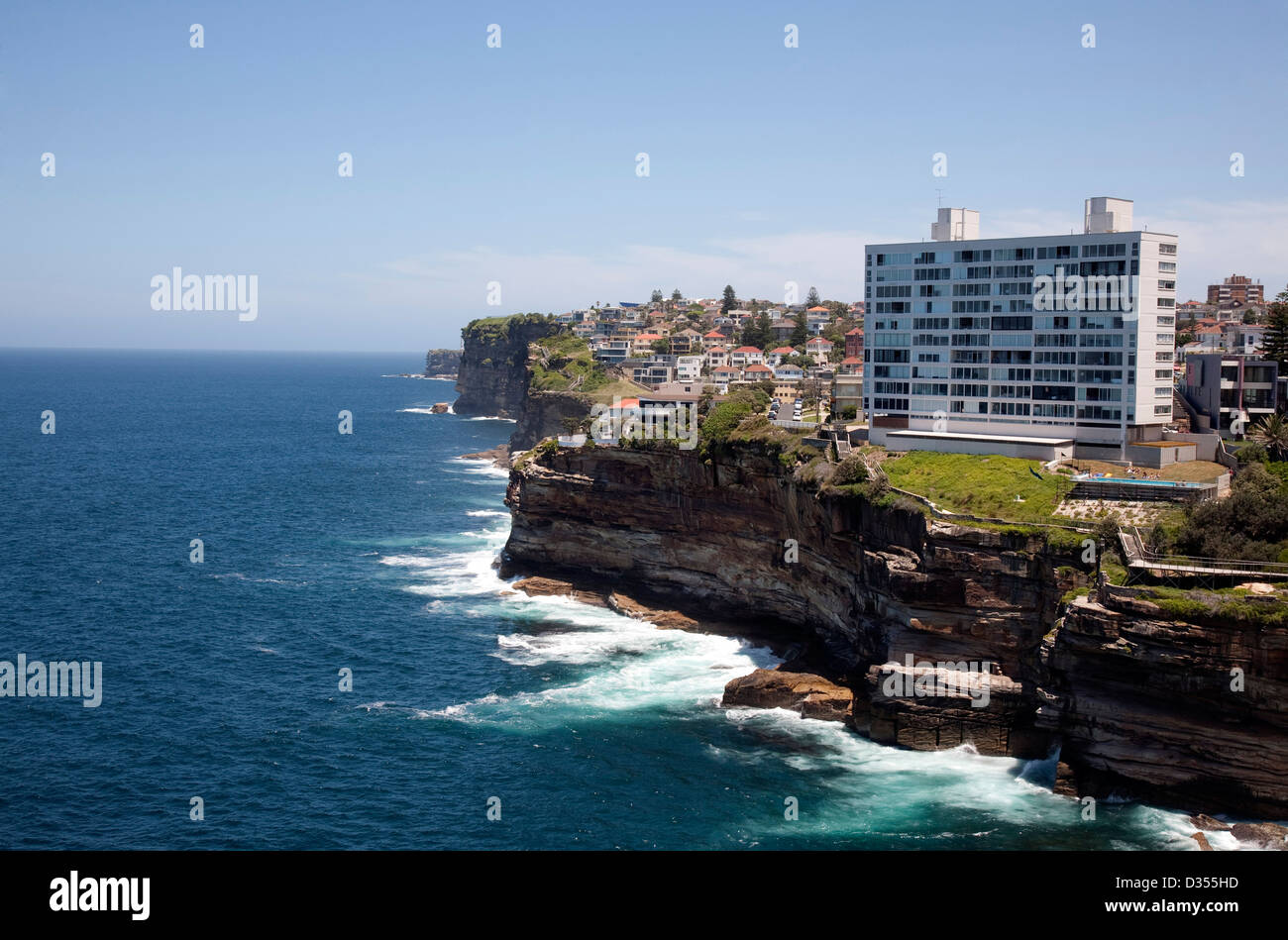 Vaucluse Waters Apartment Building on the Coastal Cliff Walk, seen here skirting Diamond Bay