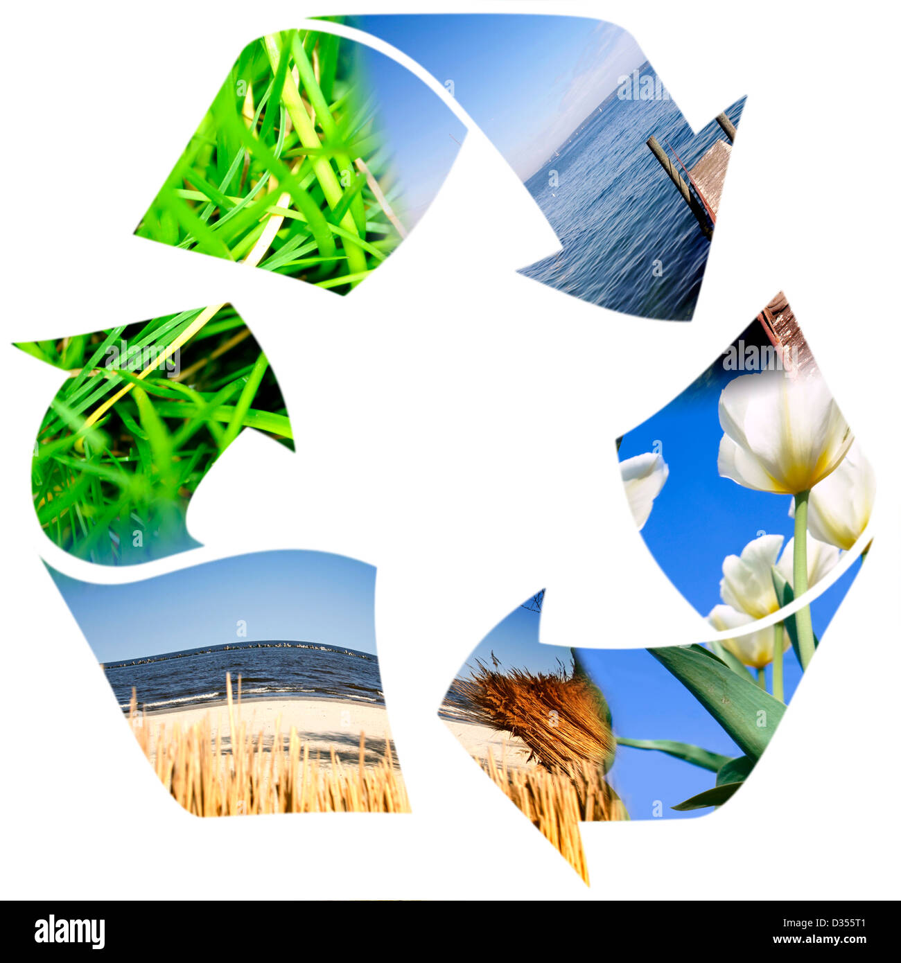 Recycle sign. Green sign isolated Stock Photo - Alamy