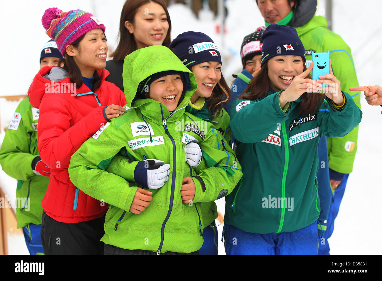 Womens ski jumping national team hires stock photography and images