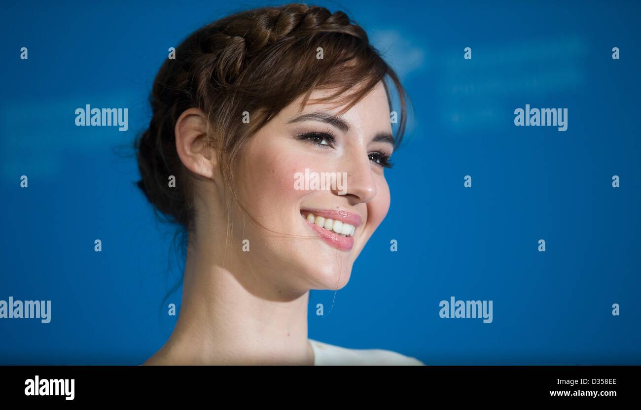 French actress Louise Bourgoin poses at a photocall for the movie 'The Nun' ('La Religieuse') during the 63rd annual Berlin International Film Festival, in Berlin, Germany, 10 February 2013. The movie is presented in competition at the Berlinale. Photo: Michael Kappeler/dpa Stock Photo