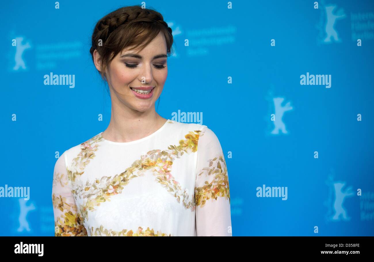 French actress Louise Bourgoin poses at a photocall for the movie 'The Nun' ('La Religieuse') during the 63rd annual Berlin International Film Festival, in Berlin, Germany, 10 February 2013. The movie is presented in competition at the Berlinale. Photo: Michael Kappeler/dpa Stock Photo