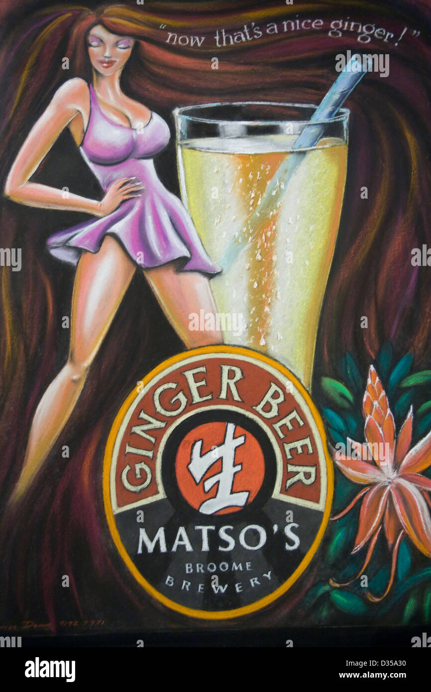 Matso's Broome Brewery features an eclectic mix of tasty handcrafted beer in Broome, Western Australia. Stock Photo