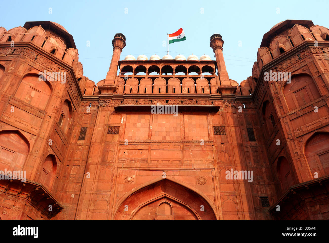 red fort,delhi,india. this is called lahore gate,a unesco world
