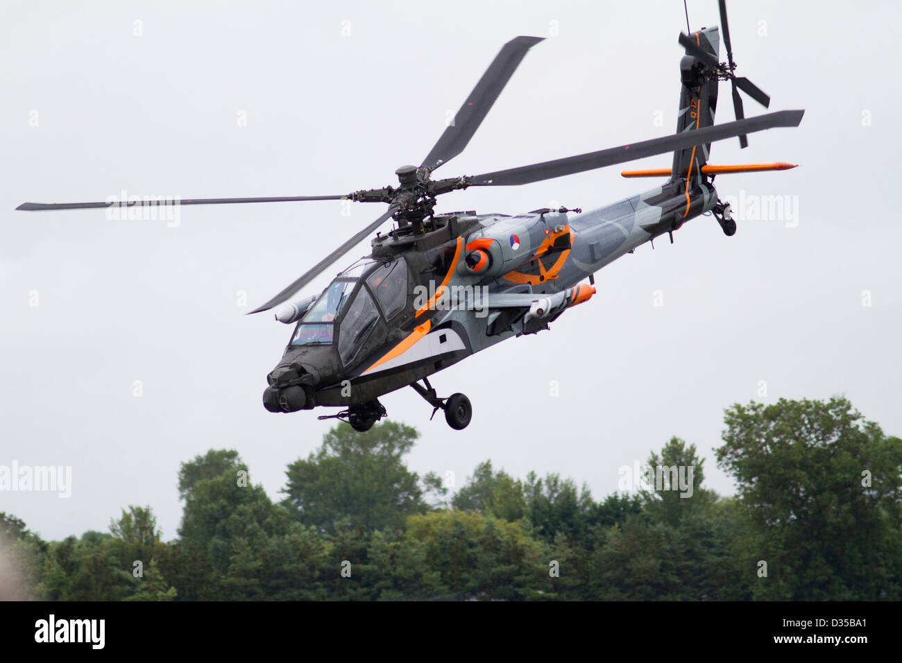 Dutch Air Force Apache helicopter display Stock Photo