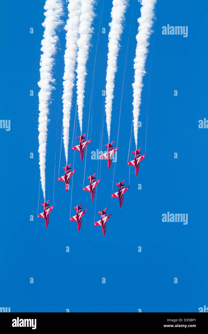 Read Arrows aerobatic team in formation Stock Photo