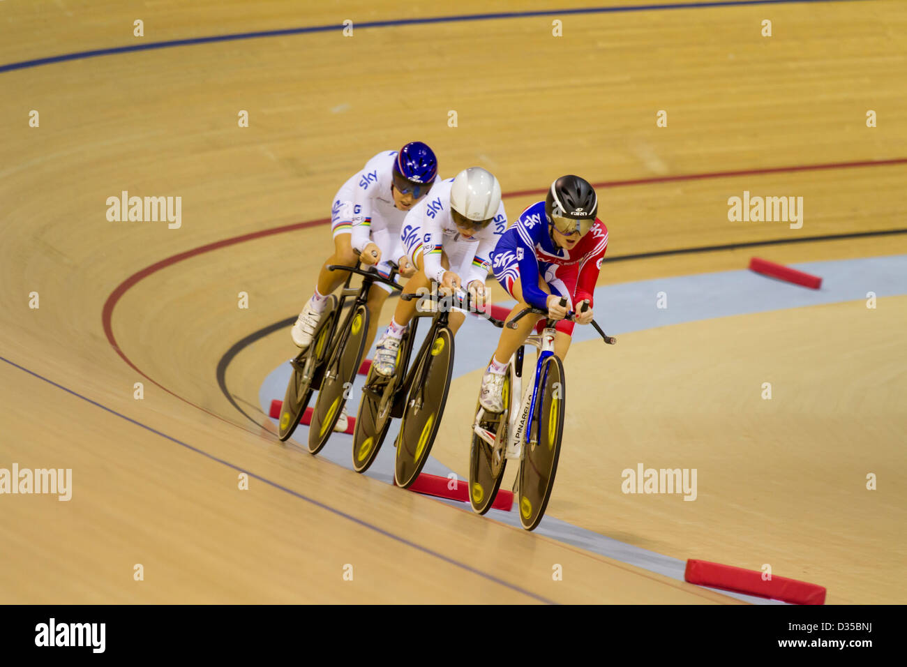Great Britain Womens team pursuit UCI Track World Cup Glasgow Stock Photo