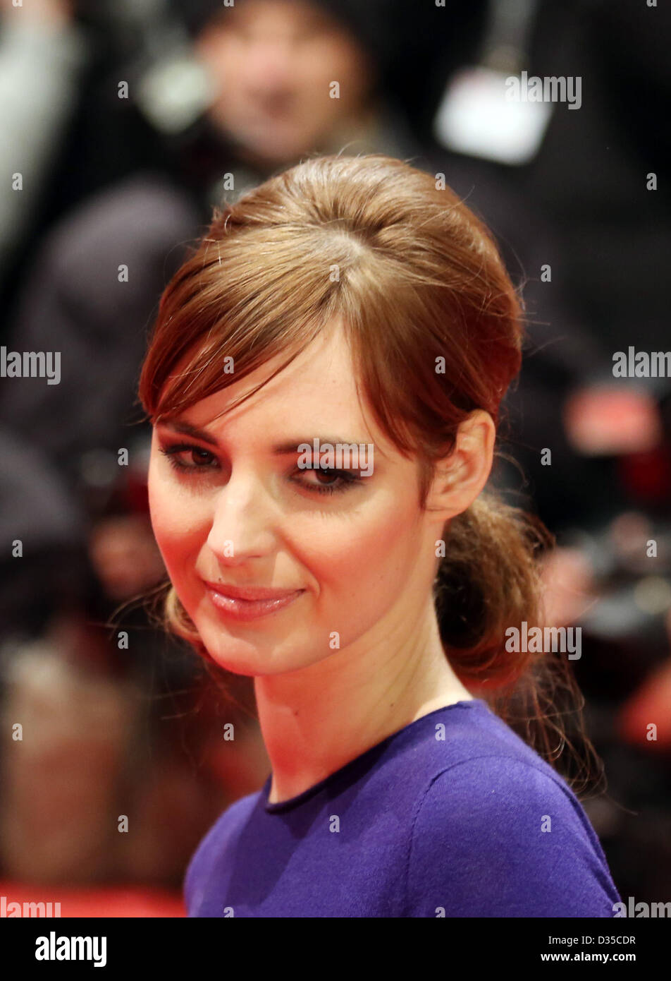 French actress Louise Bourgoin arrives for the premiere of the movie 'The Nun' ('La Religieuse') during the 63rd annual Berlin International Film Festival, in Berlin, Germany, 10 February 2013. The movie is presented in competition at the Berlinale. Photo: Kay Nietfeld/dpa Stock Photo