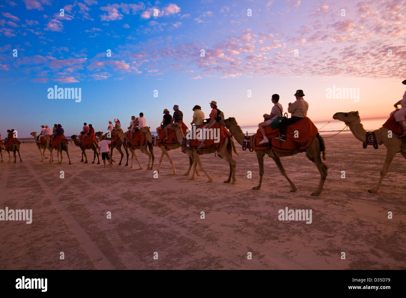 A camel ride on Cable Beach -- at either sunrise or sunset -- is a ...