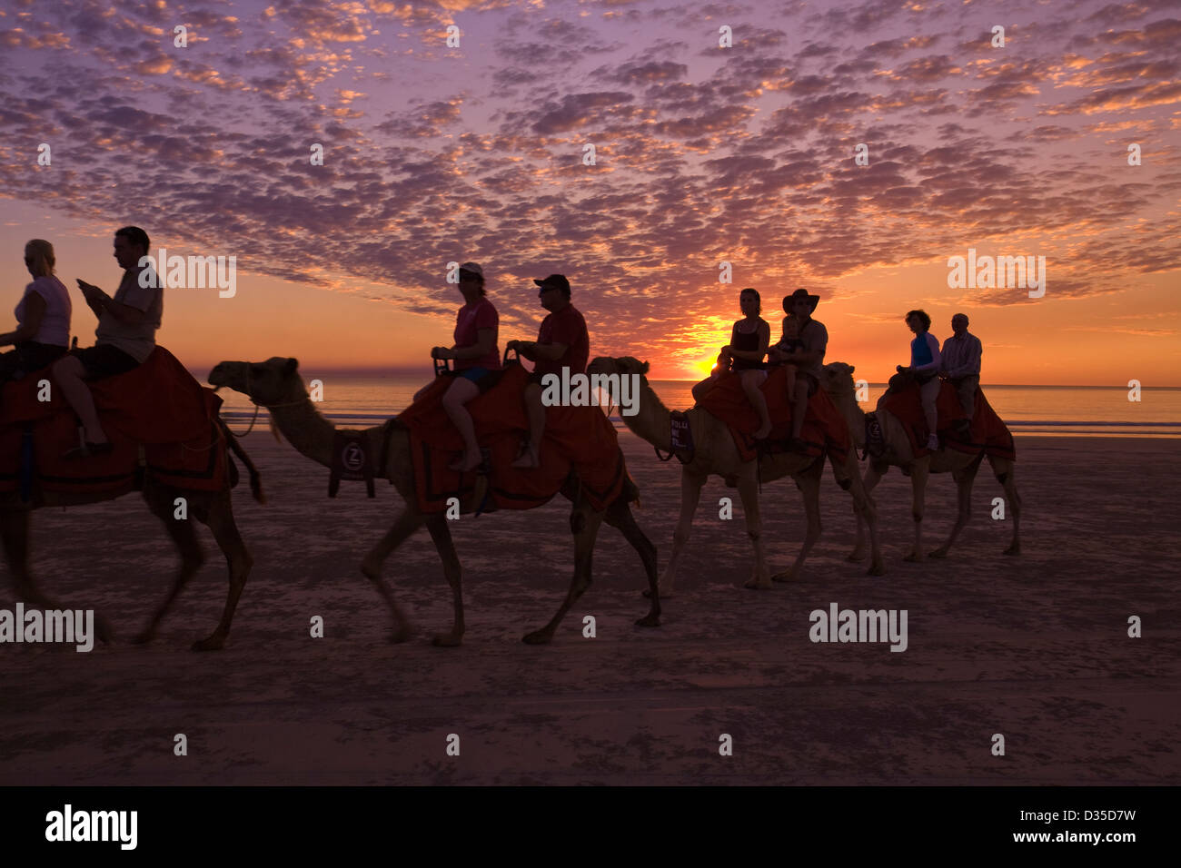 A camel ride on Cable Beach -- at either sunrise or sunset -- is a ...