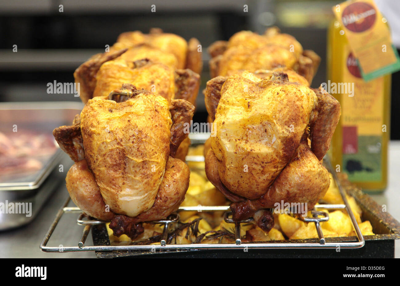 Roasted chicken from the oven Stock Photo - Alamy