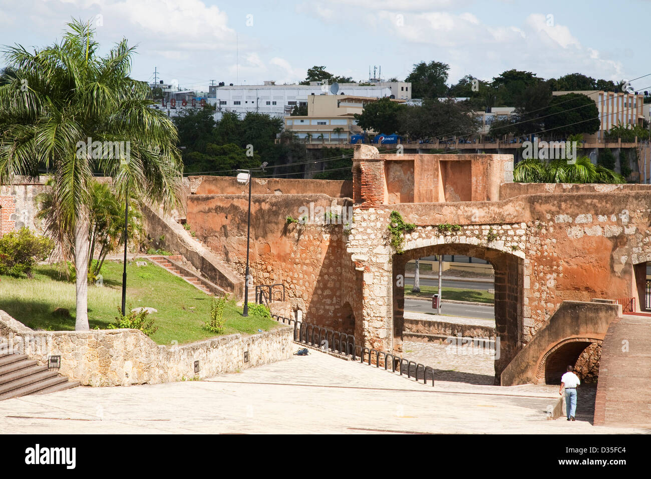 america, caribbean sea, hispaniola island, dominican republic, santo domingo town, ozama fortress Stock Photo