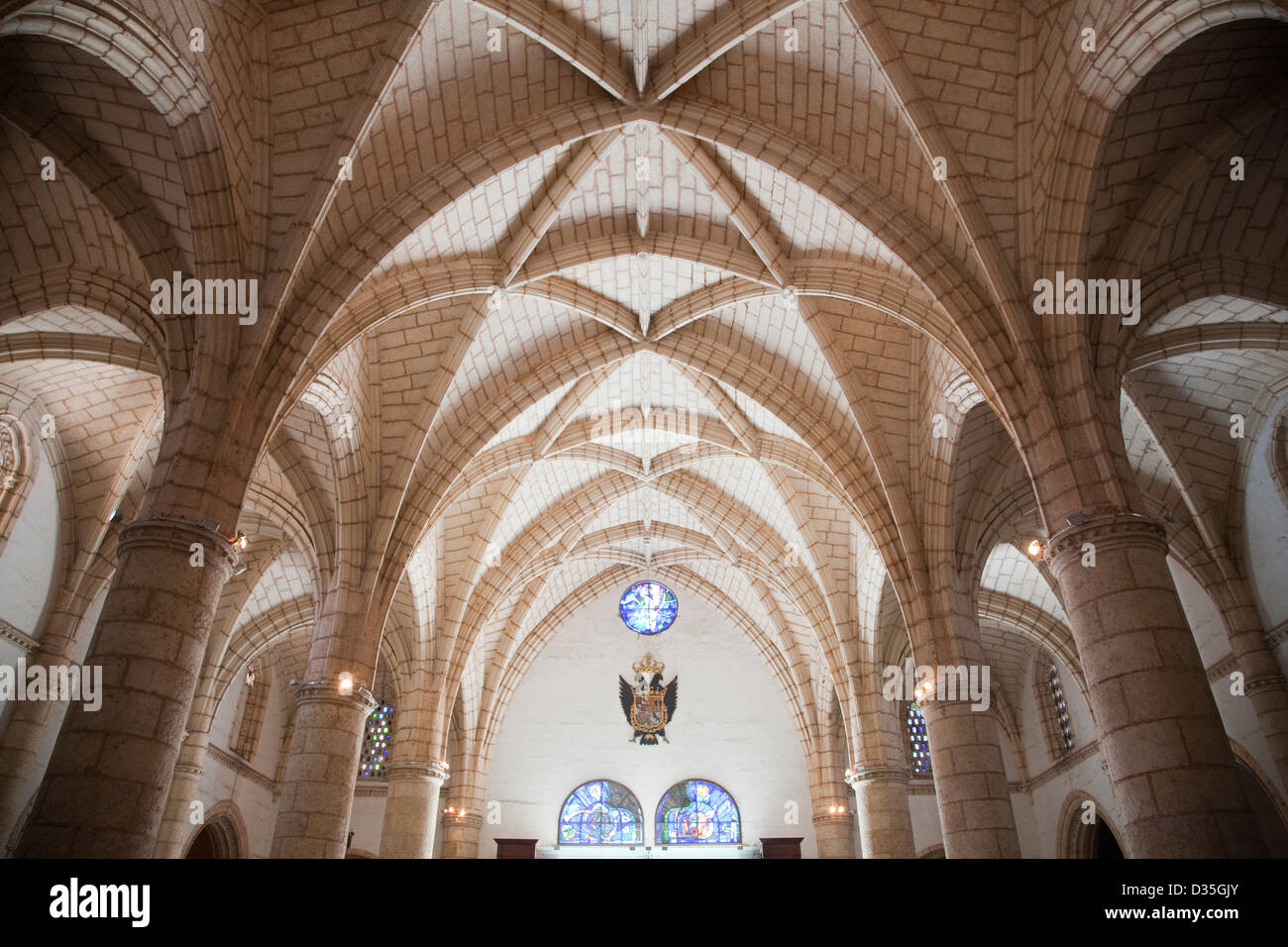 america, caribbean sea, hispaniola island, dominican republic, santo domingo town, cathedral Stock Photo